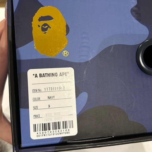 [MEN] BAPE (Size 9) Sneakers JJJJound Navy - Picture 3 of 3